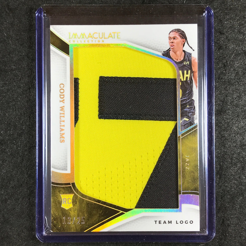 2024-25 Immaculate CODY WILLIAMS Jumbo Patches Rookie Team Logo 13/25