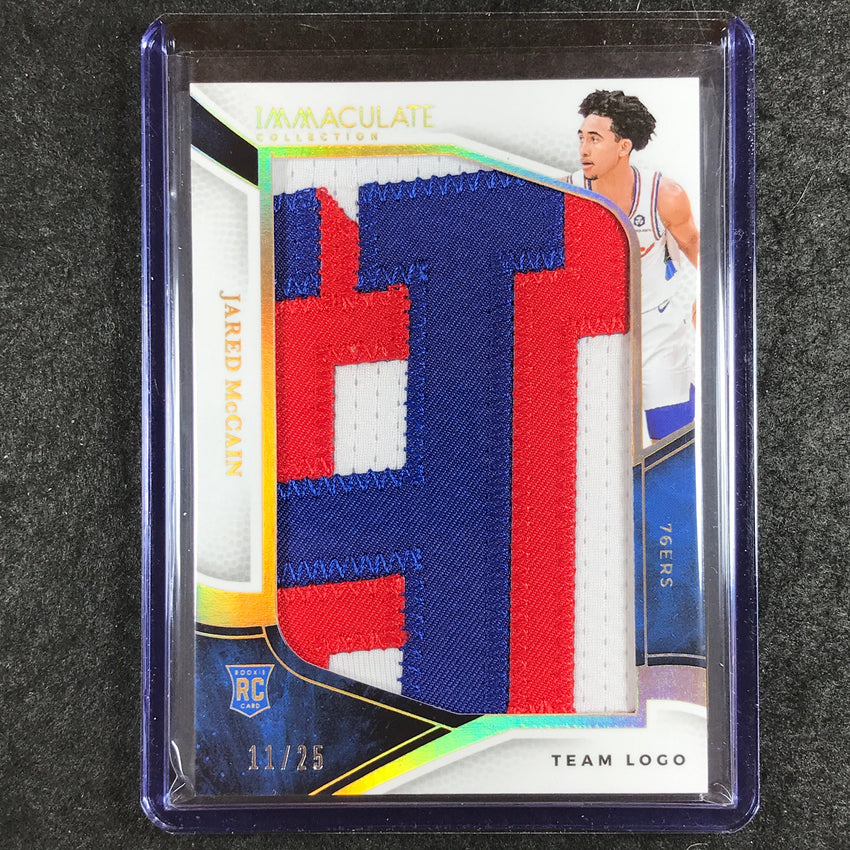 2024-25 Immaculate JARED MCCAIN Jumbo Patches Rookie Team Logo 11/25