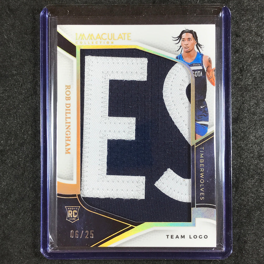 2024-25 Immaculate ROB DILLINGHAM Jumbo Patches Rookie Team Logo 6/25