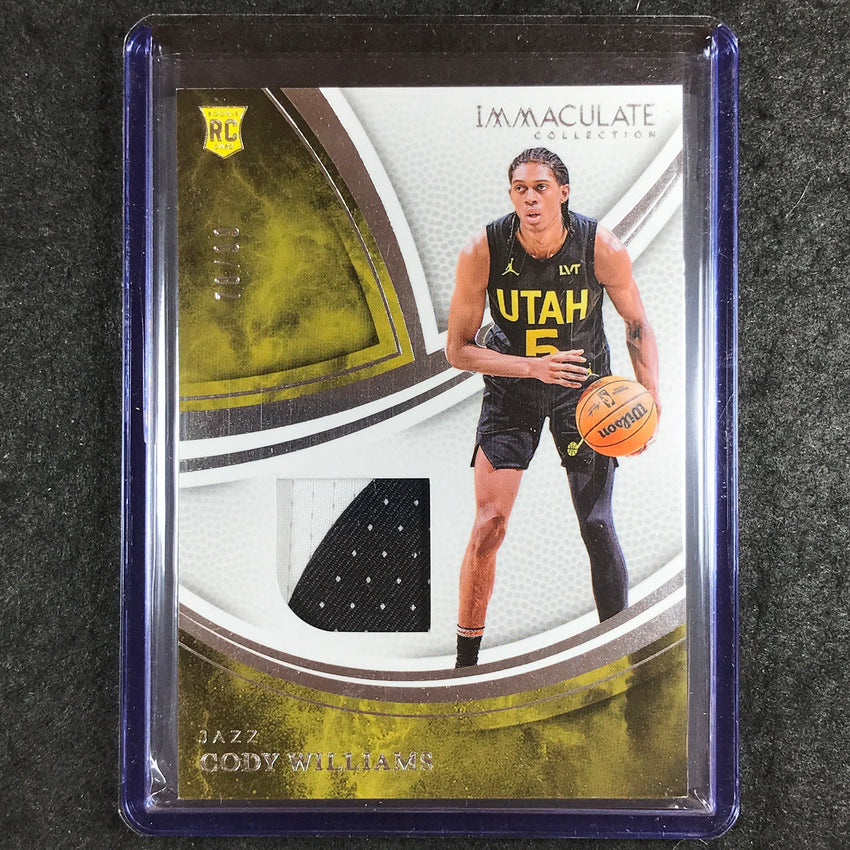 2024-25 Immaculate CODY WILLIAMS Materials Rookie Patch Relic 78/99