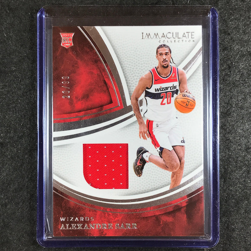 2024-25 Immaculate ALEXANDRE SARR Materials Rookie Jersey Relic 20/99