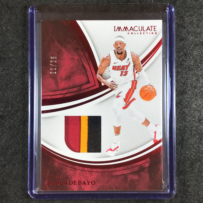 2024-25 Immaculate BAM ADEBAYO Materials Patch Relic Red 21/25
