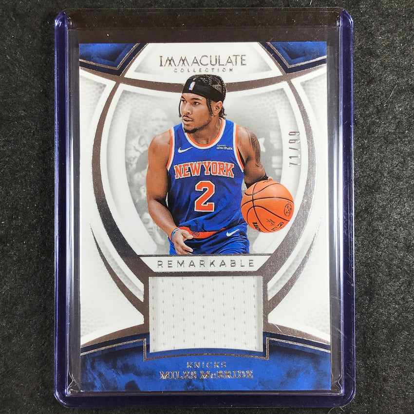 2024-25 Immaculate MILES MCBRIDE Remarkable Jerseys 71/99