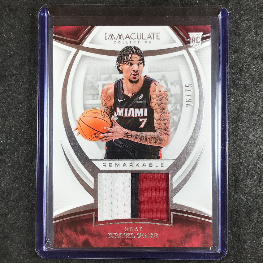 2024-25 Immaculate KEL'EL WARE Remarkable Rookie Jerseys Patch 26/75