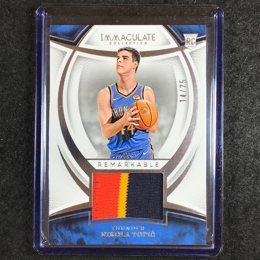 2024-25 Immaculate NIKOLA TOPIC Remarkable Rookie Jerseys Patch 14/75