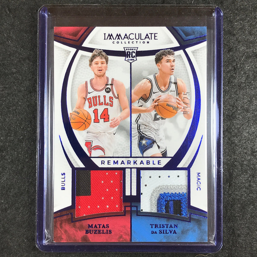 2024-25 Immaculate BUZELIS DA SILVA Remarkable Rookie Dual Patch Blue 9/25