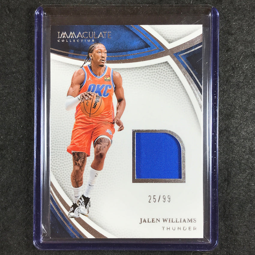 2024-25 Immaculate JALEN WILLIAMS Swatches Jersey Relic 25/99