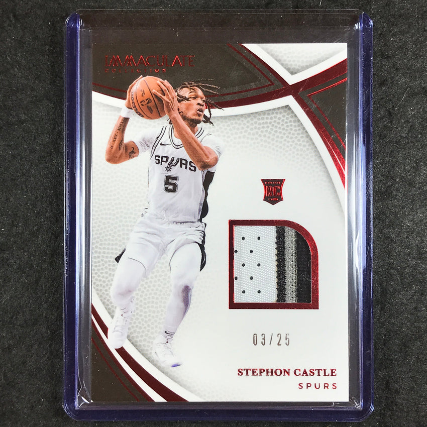 2024-25 Immaculate STEPHON CASTLE Swatches Rookie Patch Relic Red 3/25