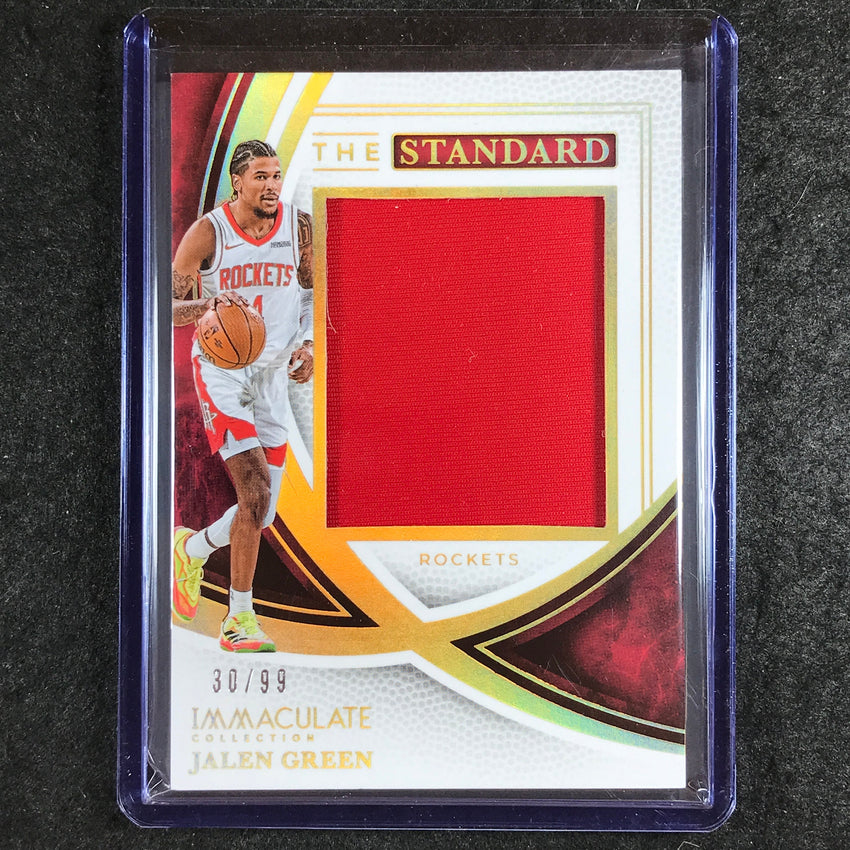 2024-25 Immaculate JALEN GREEN The Standard Jersey Relic 30/99