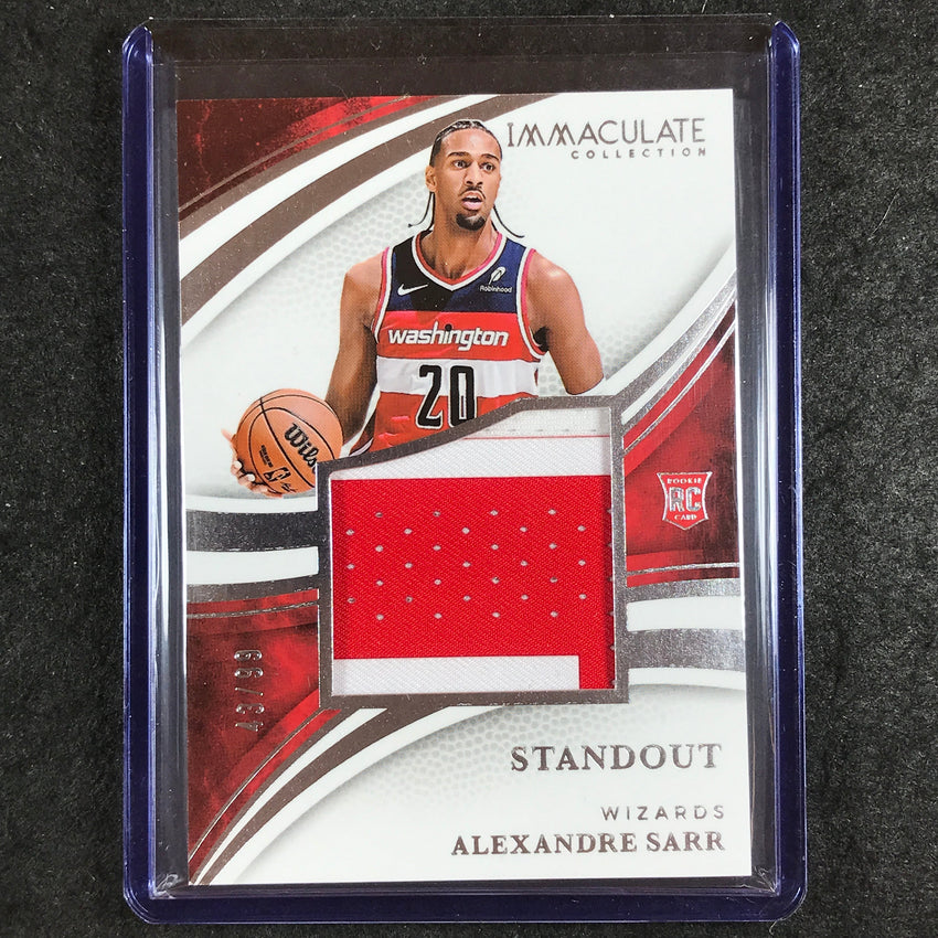 2024-25 Immaculate ALEXANDRE SARR Standout Memorabilia Rookie Patch 43/99