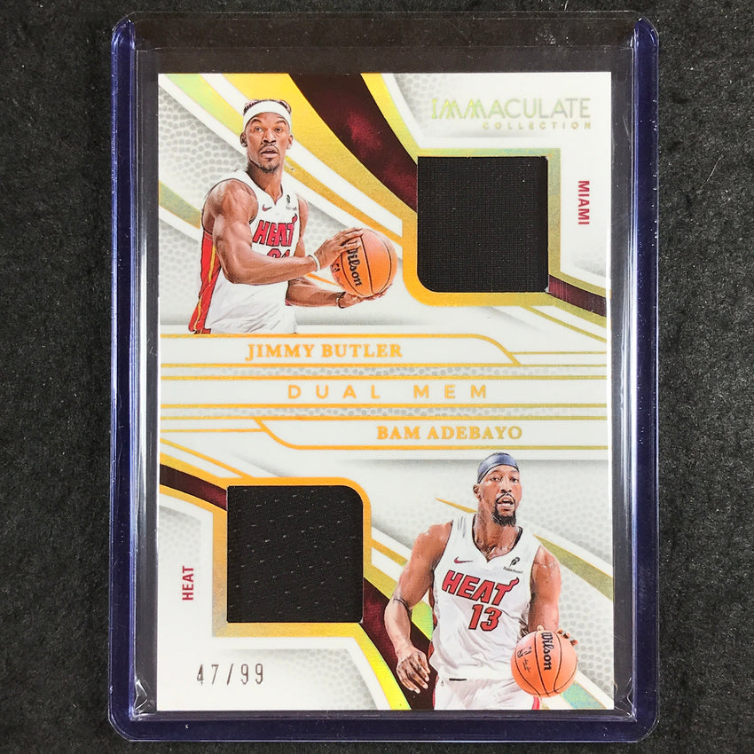 2024-25 Immaculate JIMMY BUTLER BAM ADEBAYO Immaculate Dual Mem 47/99