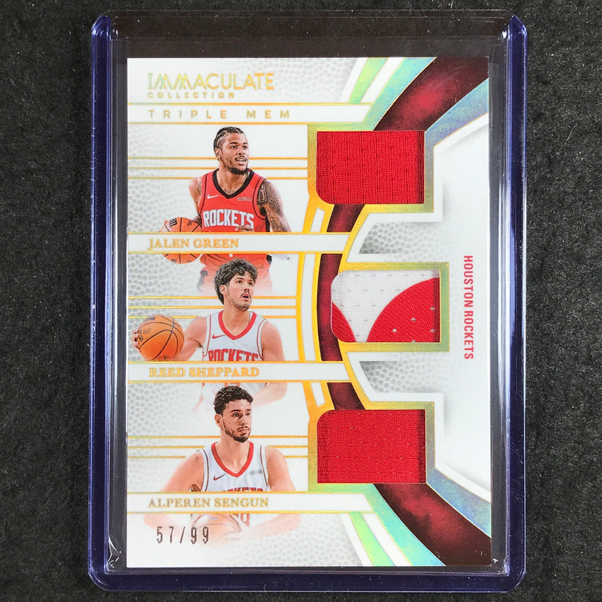 2024-25 Immaculate GREEN SHEPPARD SENGUN Immaculate Triple Mem 57/99