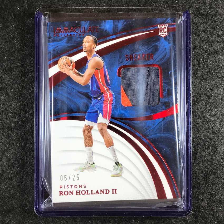 2024-25 Immaculate RON HOLLAND II Sneaker Swatches Rookie Shoe Relic Red 5/25