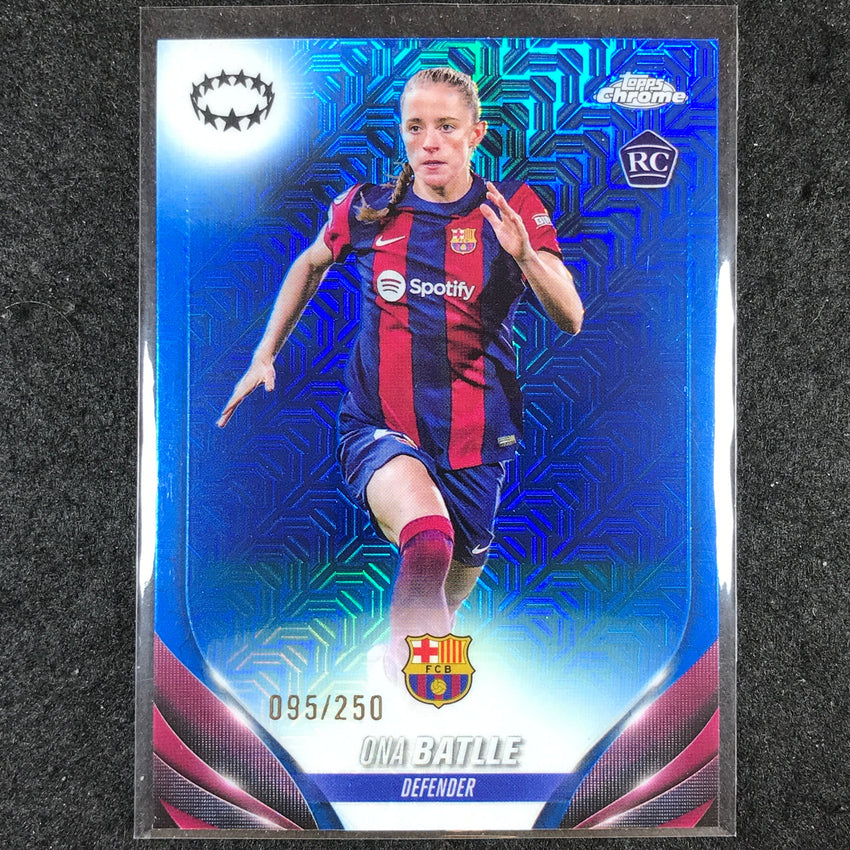 2023-24 Topps Chrome Women's UEFA ONA BATLLE Rookie Base Blue Mojo 95/250 #90