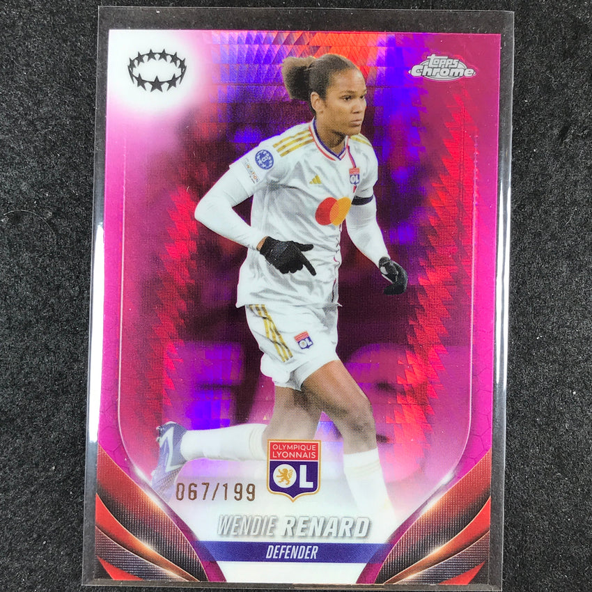 2023-24 Topps Chrome Women's UEFA WENDIE RENARD Base Pink Prism 67/199 #3