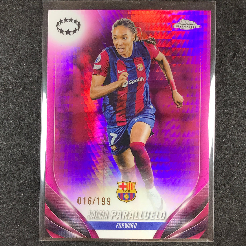2023-24 Topps Chrome Women's UEFA SALMA PARALLUELO Base Pink Prism 16/199 #7
