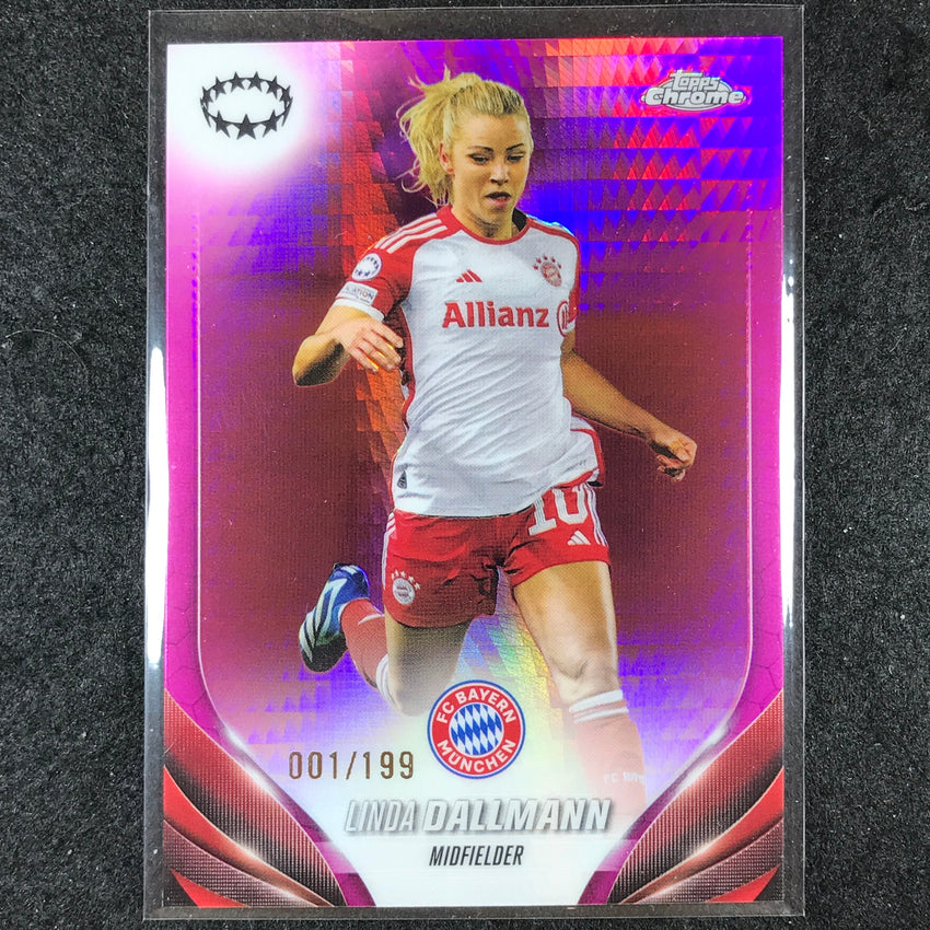 2023-24 Topps Chrome Women's UEFA LINDA DALLMANN Base Pink Prism 1/199 #12