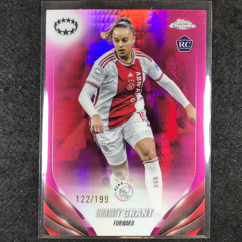 2023-24 Topps Chrome Women's UEFA CHASITY GRANT Rookie Pink Prism 122/199 #13