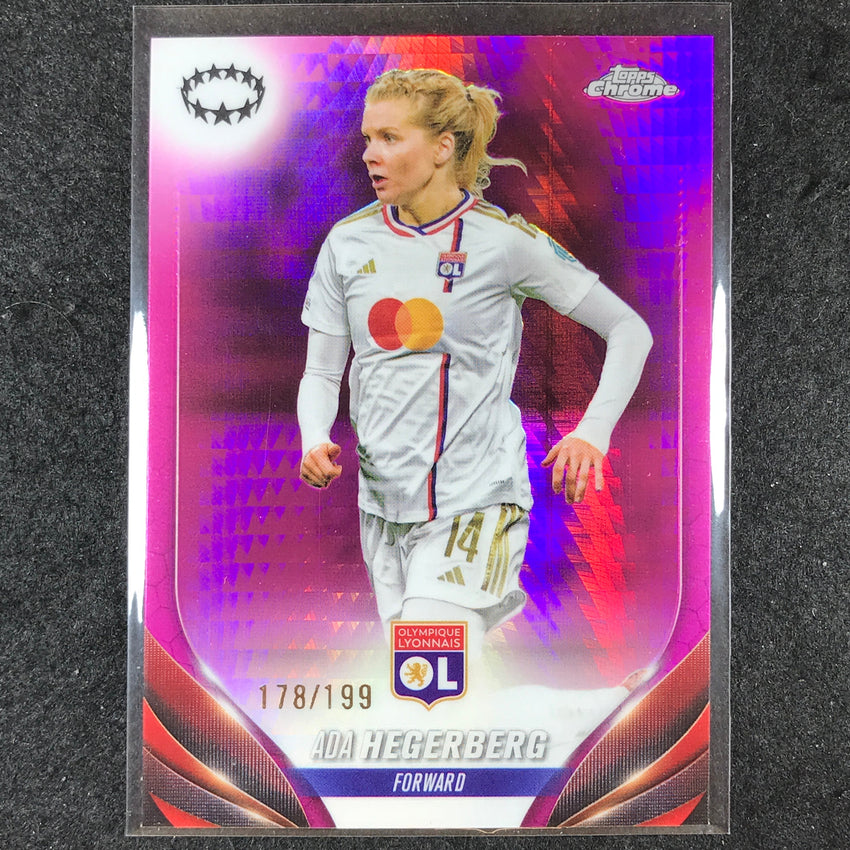 2023-24 Topps Chrome Women's UEFA ADA HEGERBERG Base Pink Prism 178/199 #14