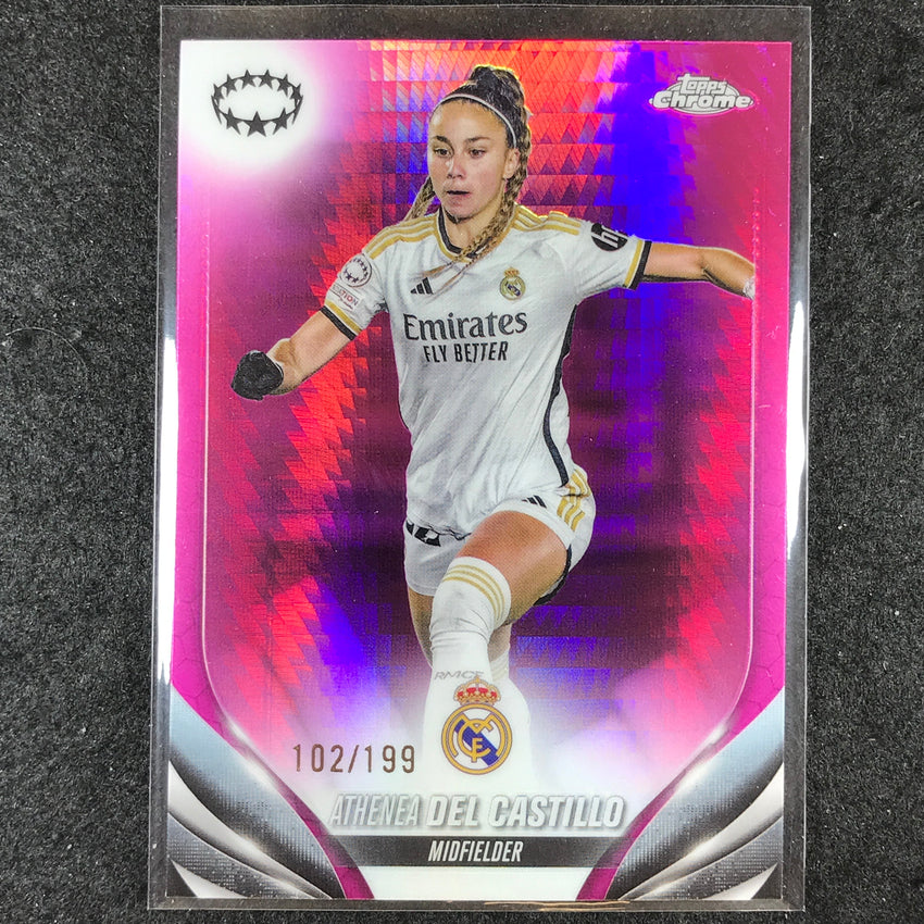 2023-24 Topps Chrome Women's UEFA ATHENEA DEL CASTILLO Pink Prism 102/199 #22