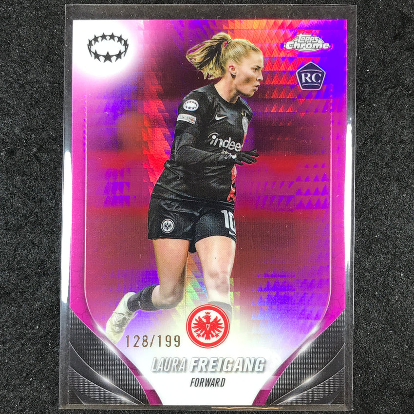2023-24 Topps Chrome Women's UEFA LAURA FREIGANG Rookie Pink Prism 128/199 #34