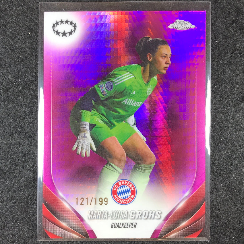 2023-24 Topps Chrome Women's UEFA MARIA-LUISA GROHS Base Pink Prism 121/199 #42
