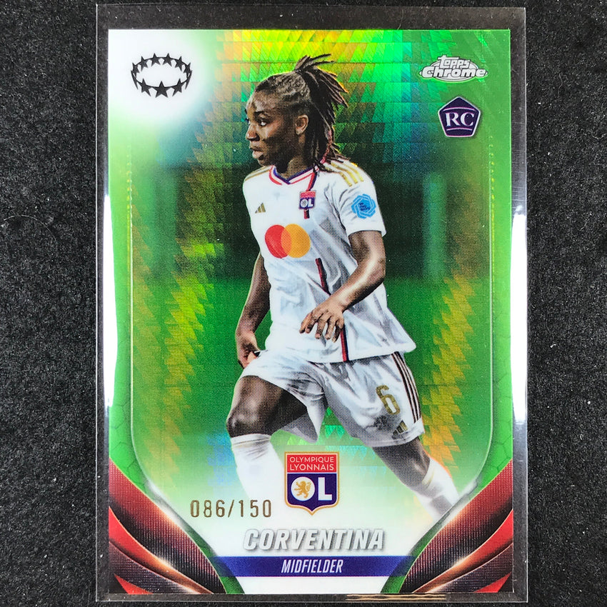 2023-24 Topps Chrome Women's UEFA CORVENTINA Rookie Base Neon Green 86/150 #6