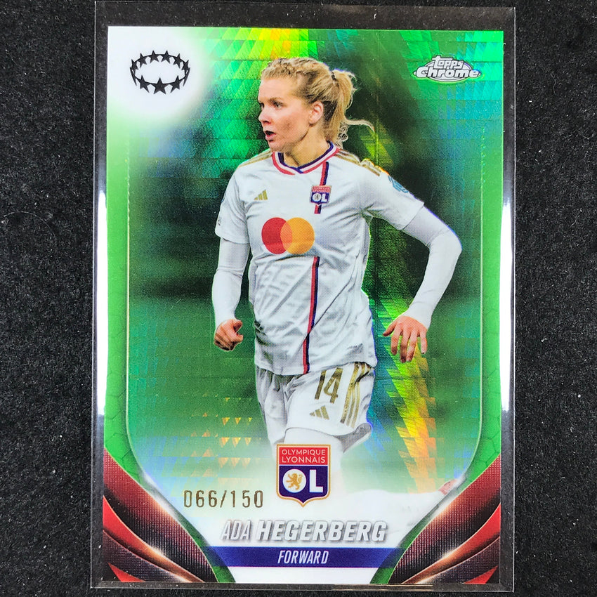 2023-24 Topps Chrome Women's UEFA ADA HEGERBERG Base Neon Green 66/150 #14