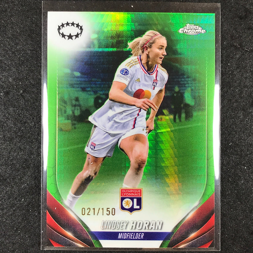 2023-24 Topps Chrome Women's UEFA LINDSEY HORAN Base Neon Green 21/150 #26