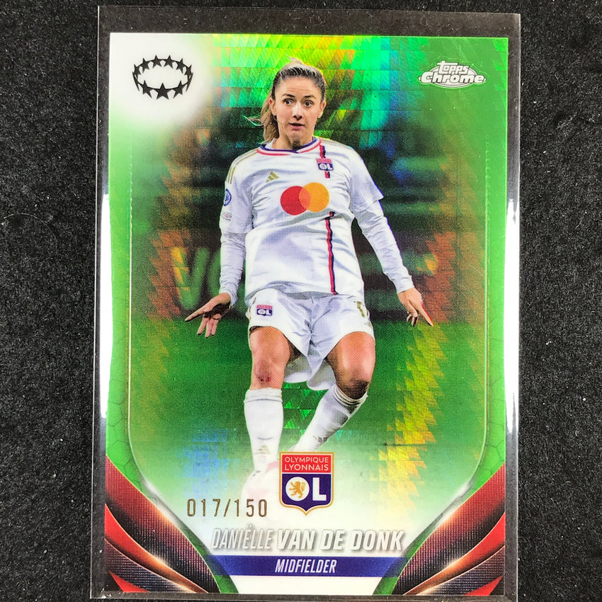 2023-24 Topps Chrome Women's UEFA DANIELLE VAN DE DONK Neon Green 17/150 #36