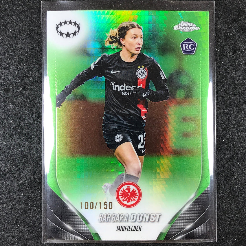 2023-24 Topps Chrome Women's UEFA BARBARA DUNST Rookie Neon Green 100/150 #62