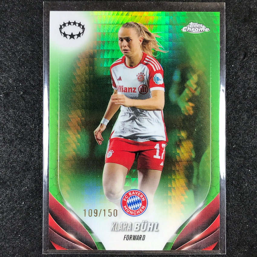 2023-24 Topps Chrome Women's UEFA KLARA BUHL Base Neon Green 109/150 #85