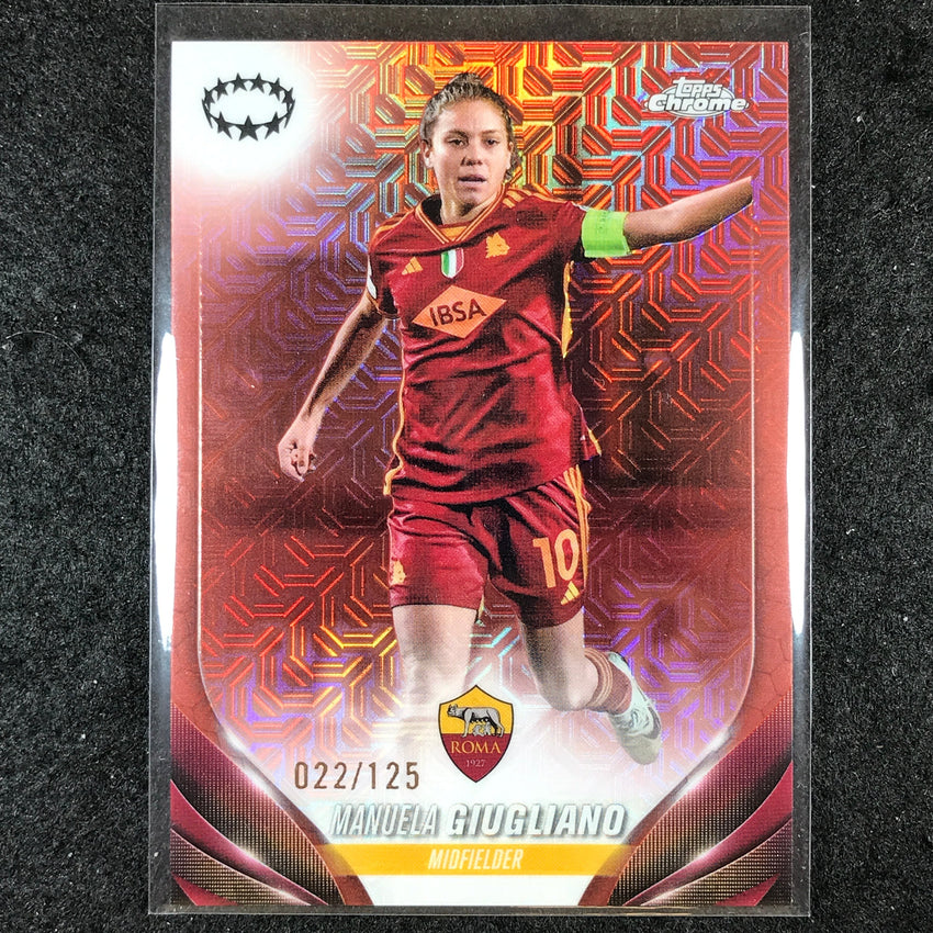 2023-24 Topps Chrome Women's UEFA MANUELA GIUGLIANO Rose Gold Mojo 22/125 #5