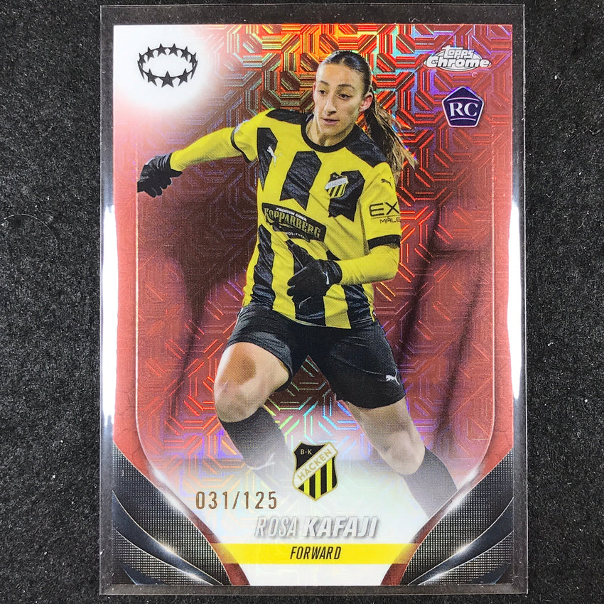 2023-24 Topps Chrome Women's UEFA ROSA KAFAJI Rookie Rose Gold Mojo 31/125 #76