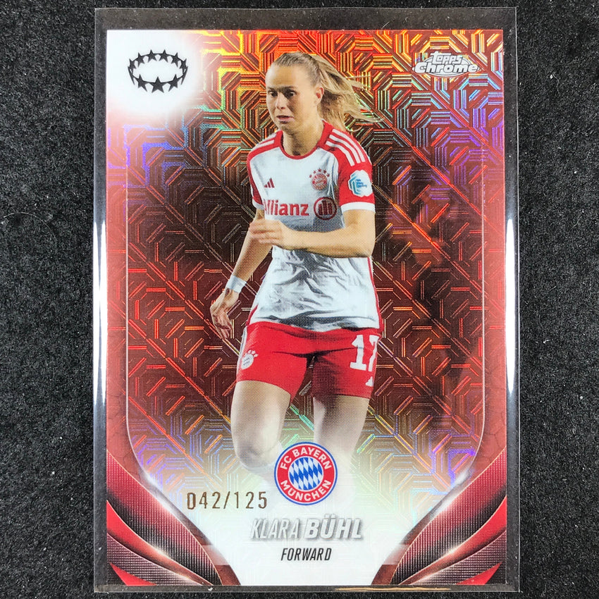 2023-24 Topps Chrome Women's UEFA KLARA BUHL Base Rose Gold Mojo 42/125 #85