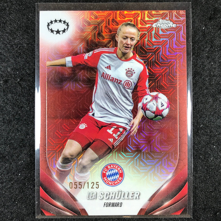 2023-24 Topps Chrome Women's UEFA LEA SCHULLER Base Rose Gold Mojo 55/125 #93