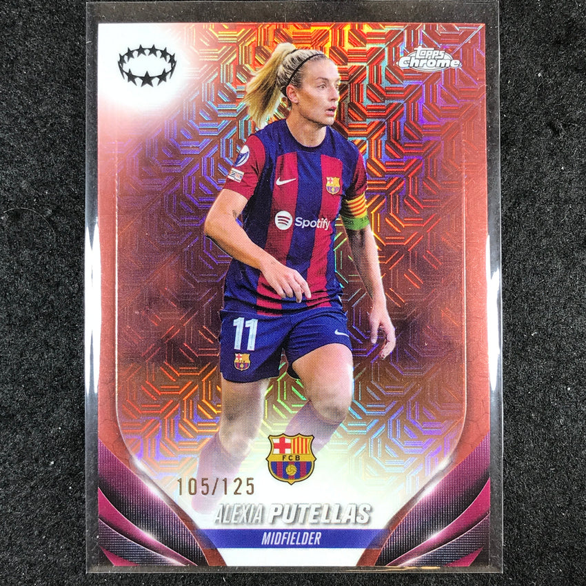2023-24 Topps Chrome Women's UEFA ALEXIA PUTELLAS Rose Gold Mojo 105/125 #100
