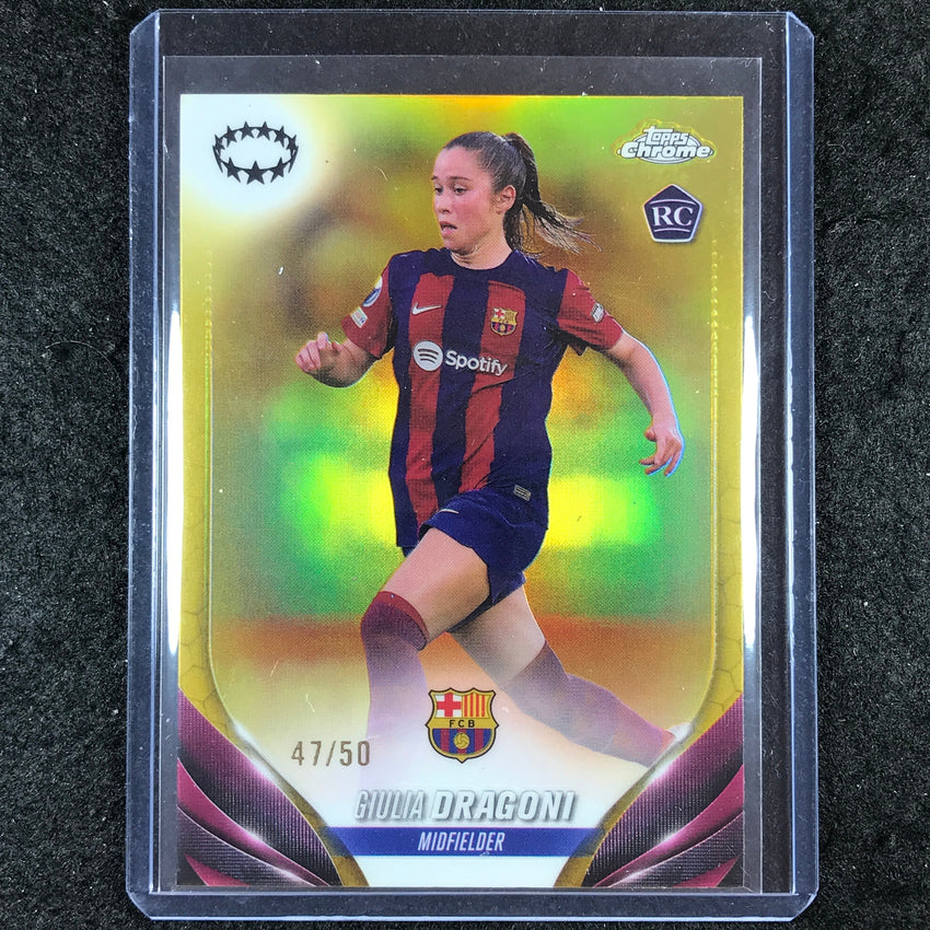 2023-24 Topps Chrome Women's UEFA GIULIA DRAGONI Rookie Base Gold 47/50 #30