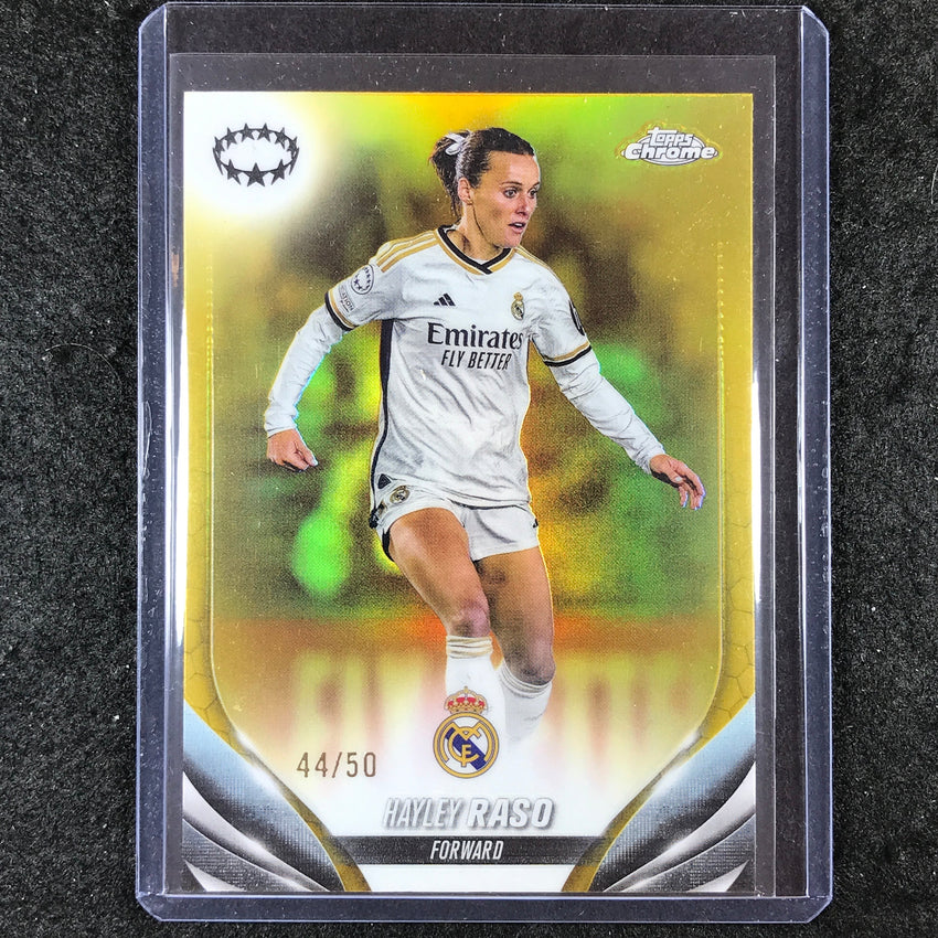 2023-24 Topps Chrome Women's UEFA HAYLEY RASO Base Gold 44/50 #73