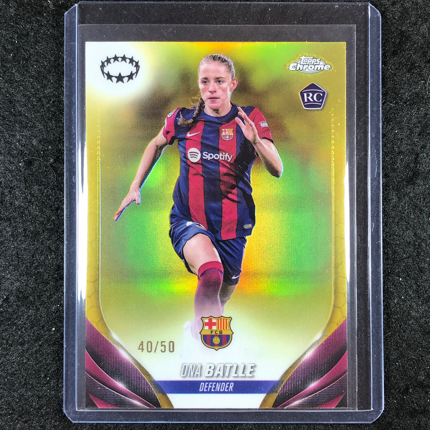 2023-24 Topps Chrome Women's UEFA ONA BATLLE Rookie Base Gold 40/50 #90