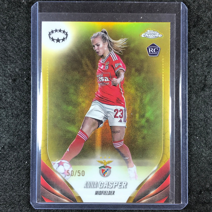 2023-24 Topps Chrome Women's UEFA ANNA GASPER Rookie Base Gold 50/50 #95