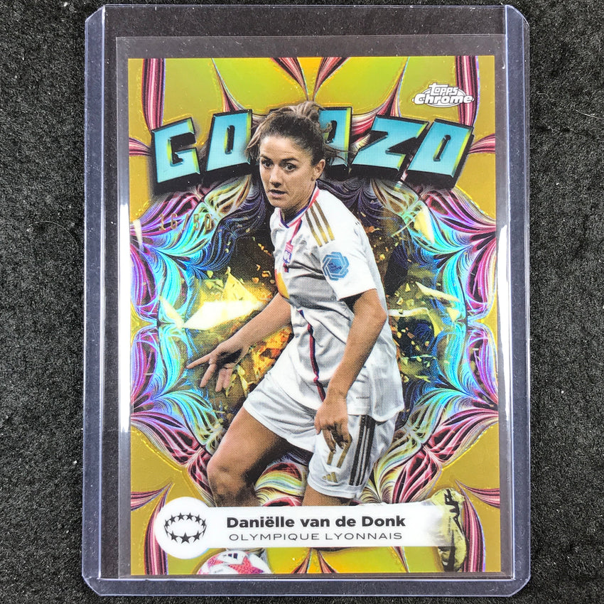 2023-24 Topps Chrome Women's UEFA DANIELLE VAN DE DONK Golazo Gold 16/50 #2
