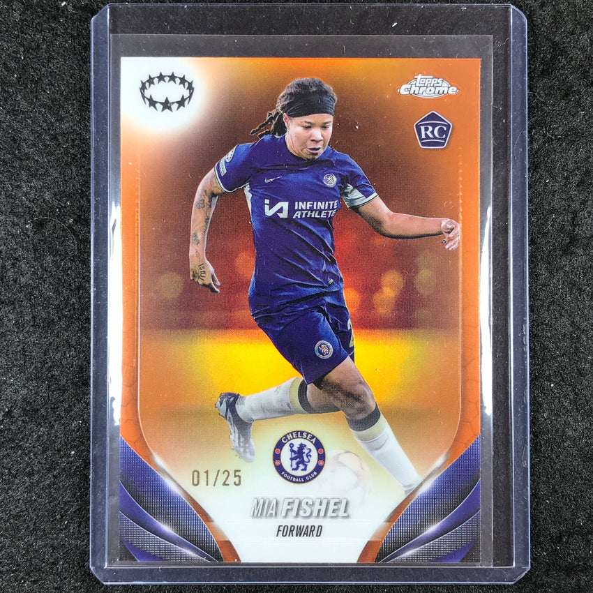 2023-24 Topps Chrome Women's UEFA MIA FISHEL Rookie Base Orange 1/25 #39