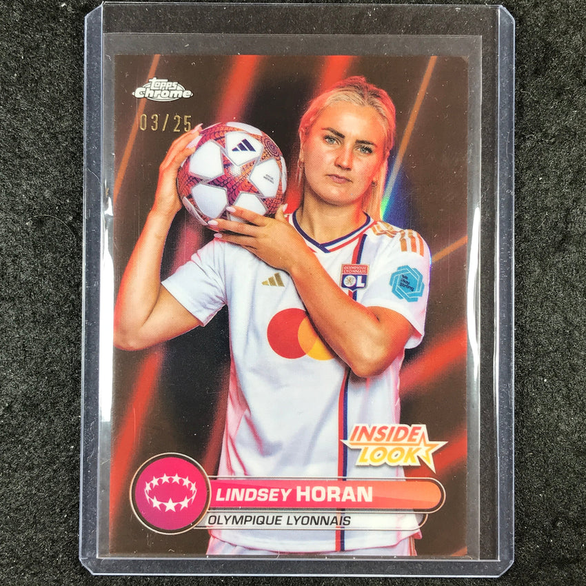 2023-24 Topps Chrome Women's UEFA LINDSEY HORAN Inside Look Orange 3/25 #2