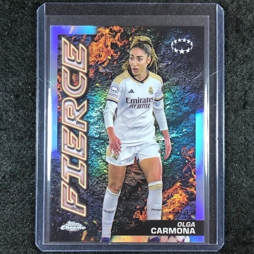 2023-24 Topps Chrome Women's UEFA OLGA CARMONA Fierce SSP #10