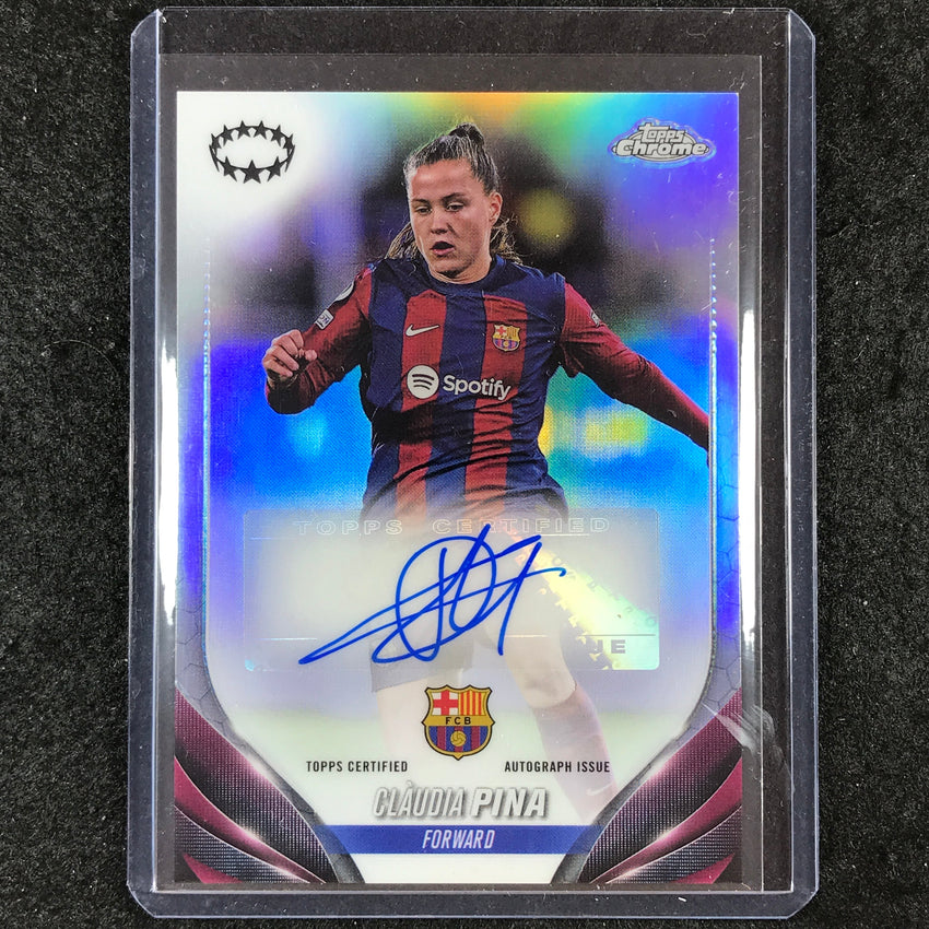 2023-24 Topps Chrome Women's UEFA CLAUDIA PINA Chrome Autograph #CP