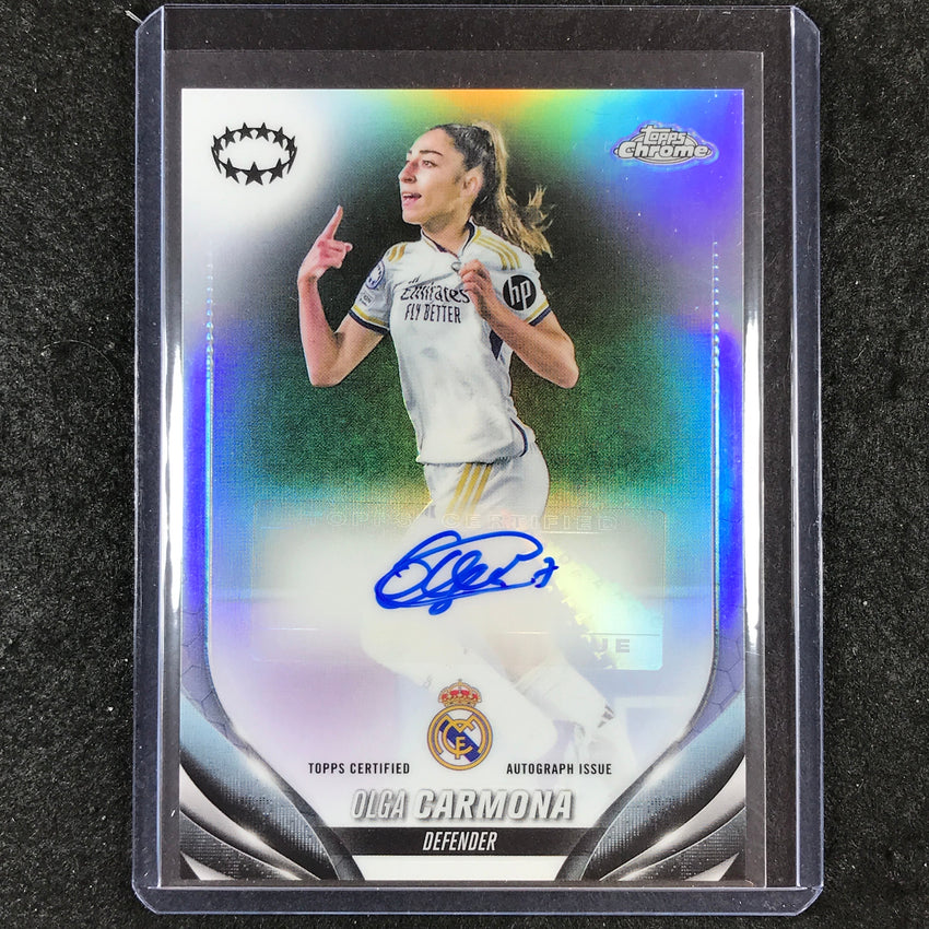 2023-24 Topps Chrome Women's UEFA OLGA CARMONA Chrome Autograph #OC