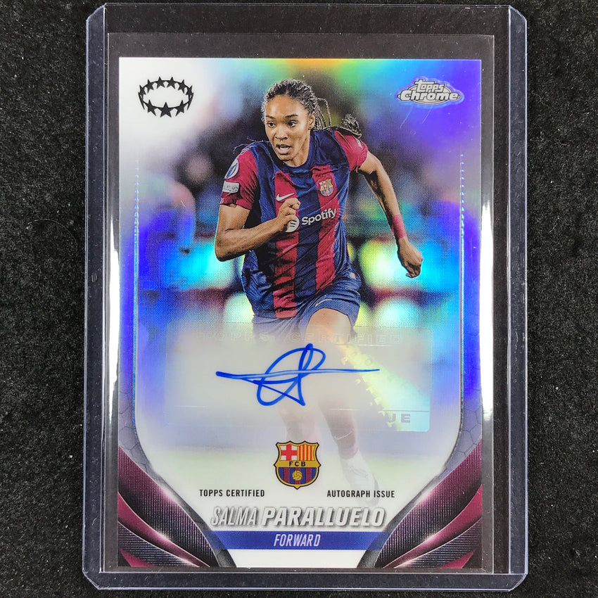 2023-24 Topps Chrome Women's UEFA SALMA PARALLUELO Chrome Autograph #SP