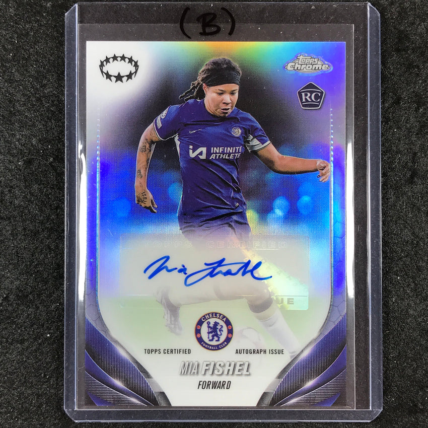 2023-24 Topps Chrome Women's UEFA MIA FISHEL Chrome Rookie Autograph #MH (B)