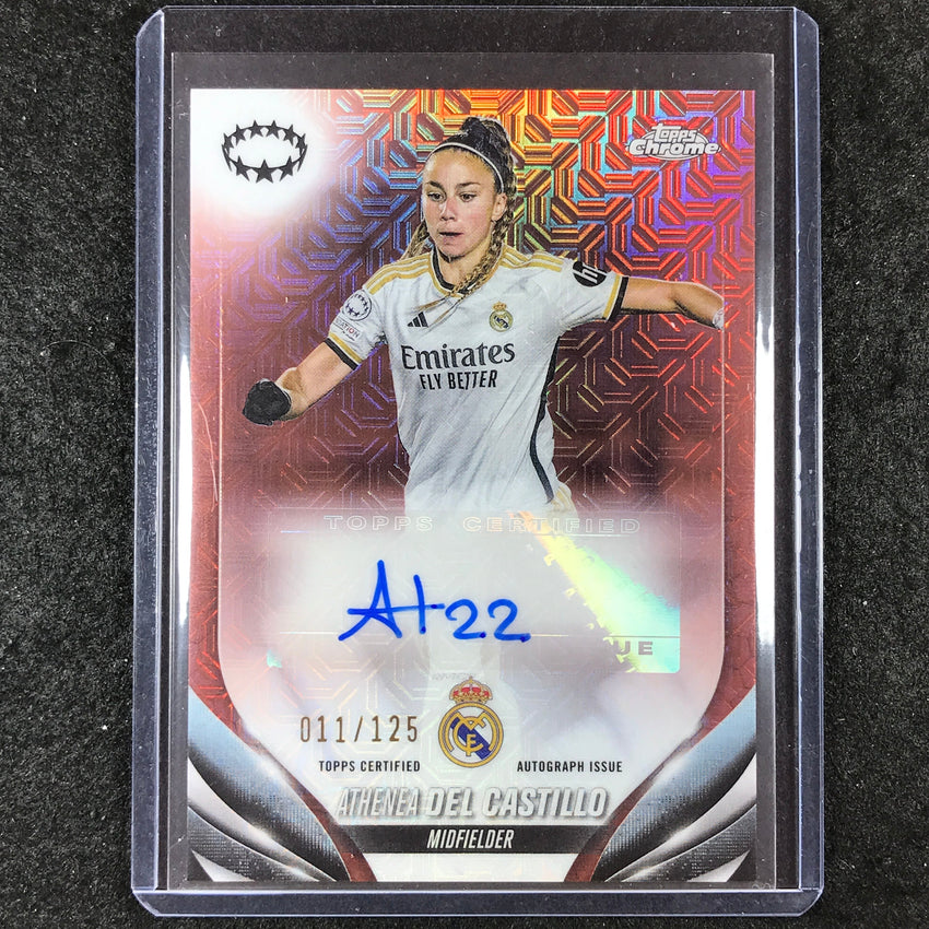 2023-24 Topps Chrome Women's UEFA ATHENEA DEL CASTILLO Auto Rose Gold 11/125
